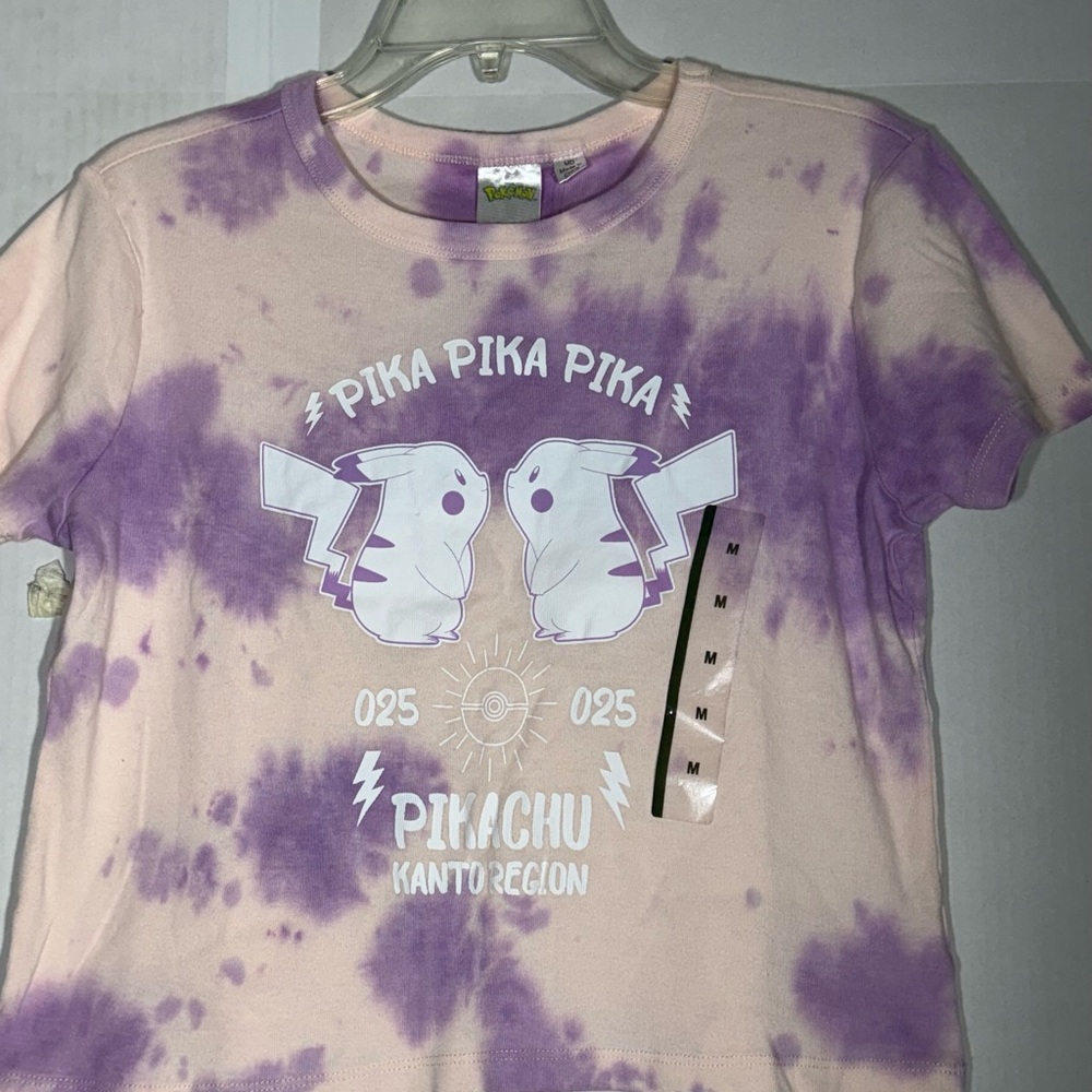 A Pokémon Pikachu Tye-dyed Crop Top Women’s M Tee